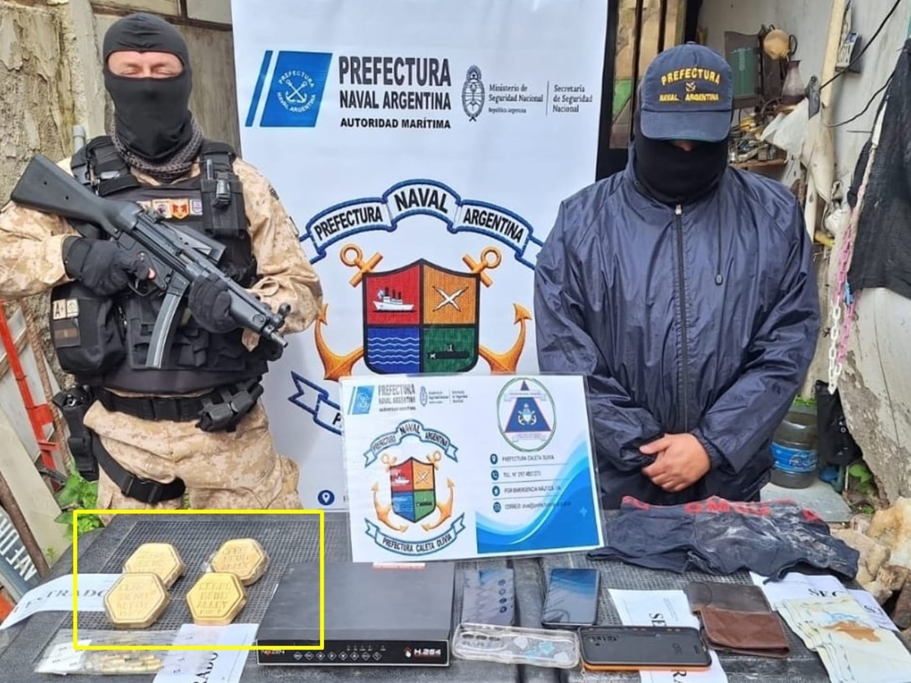 Caleta Olivia: lo que la Prefectura secuestró como oro no era más que una aleación usada en radioterapia